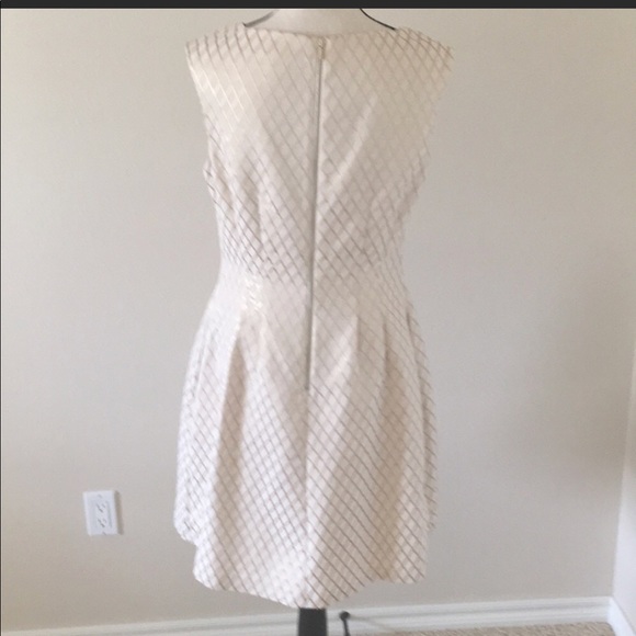 White House Black Market Gold/Cream Dress - Picture 2 of 5